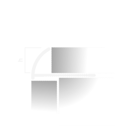 Профиль для плитки внешний гибкий алюминий (10мм х 2.7м) (PV20) Neexy