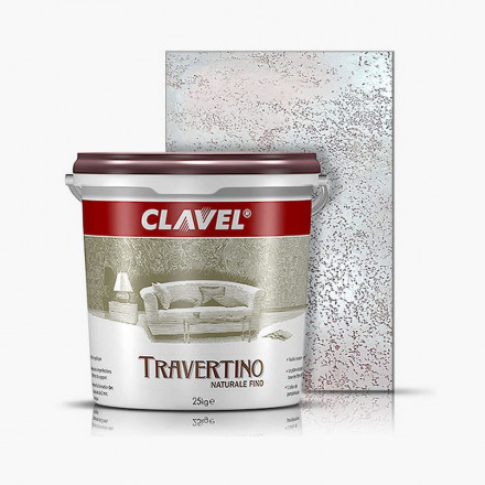 Декоративная штукатурка Clavel «Travertino Naturale Fino»