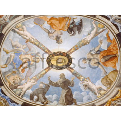 Фреска Affresco, Agnolo Bronzino Ceiling of the Chapel of Eleonora of Toledo