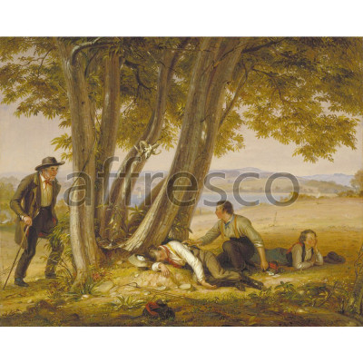Фреска Affresco, William Sidney Mount Caught Napping Boys Caught Napping in a Field