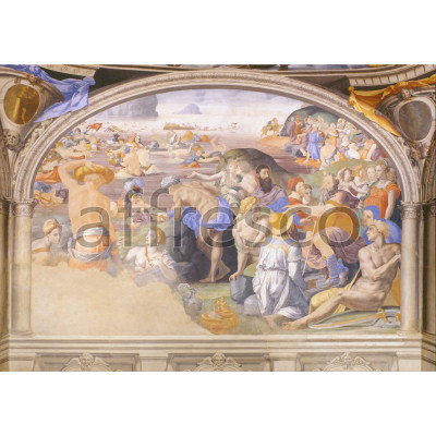 Фреска Affresco, Agnolo Bronzino The crossing of the Red Sea 2