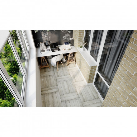 ПВХ-плитка Alpine Floor Expressive Parquet «Снежная Лавина», ECO 10-5