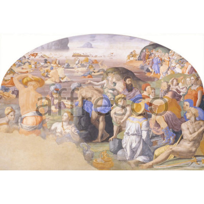 Фреска Affresco, Agnolo Bronzino The crossing of the Red Sea 3