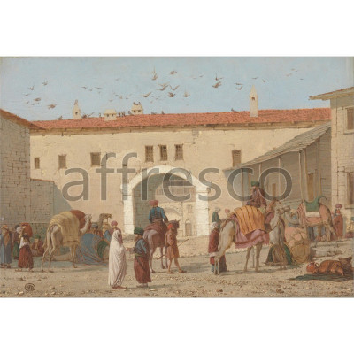 Фреска Affresco, Richard Dadd Caravanserai at Mylasa in Asia Minor