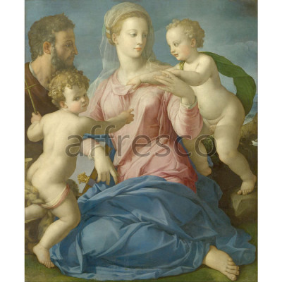 Фреска Affresco, Agnolo Bronzino The Holy Family with the Infant Saint John the Baptist