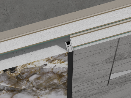 Рейка теневая Laconistiq «Dual mini» (под обои, панели и керамогранит)