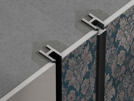 Защелка для Рейки теневой Laconistiq «Dual mini» (под обои, панели и керамогранит)