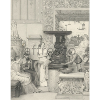 Фреска Affresco, The Sculpture Gallery by Auguste Blanchard after Lawrence Alma Tadema