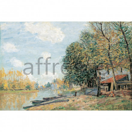 Фреска Affresco, Alfred Sisley Moret The Banks of the River Loing