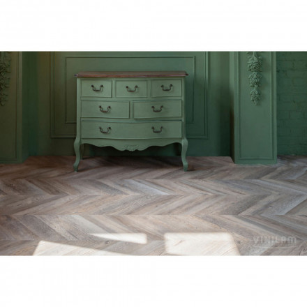 ПВХ-плитка Vinilam Parquet Chevron «Шеврон Шампань», RI153616CL4