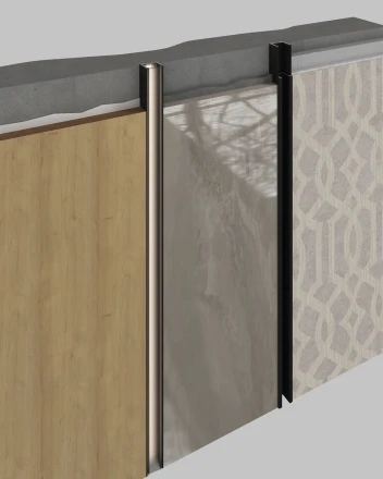 Защелка для Рейки теневой Laconistiq «LIGHT mini» (для обоев, панелей, керамогранита)