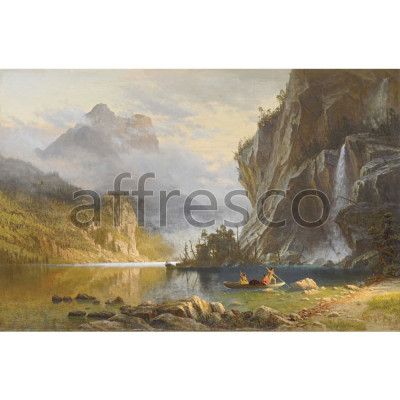 Фреска Affresco, Albert Bierstadt Indians Spear Fishing
