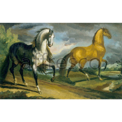 Фреска Affresco, Theodore Gericault Two Horses