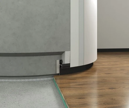 Теневой плинтус Laconistiq «Light» (под подсветку для радиальных стен)