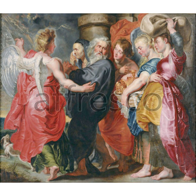 Фреска Affresco, Jacob Jordaens The Flight of Lot and His Family from Sodom