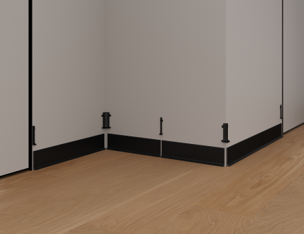 Плинтус алюминиевый Laconistiq «ADHESIVE»