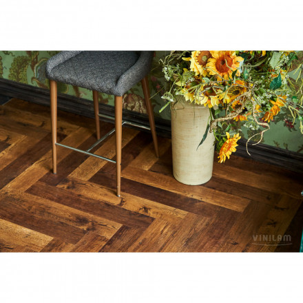 ПВХ-плитка Vinilam Parquet Herringbone «Парижский Паркет», IS11155