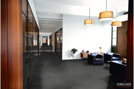 ПВХ-плитка Vinilam Allure Stone Glue «Вулканический Черный Glue», 88809