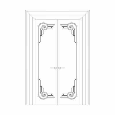 Готовое решение: Оформление дверей RoDecor Легенды Ар-деко «Рамбова», 76424AR