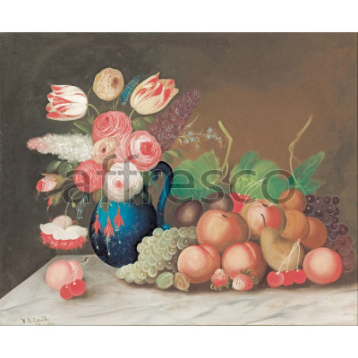 Фреска Affresco, W.B. Gould Still life with fruit and flowers
