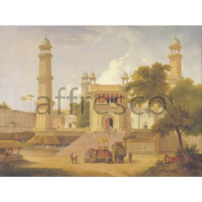 Фреска Affresco, Thomas Daniell Indian Temple Said to Be the Mosque of Abo ul Nabi