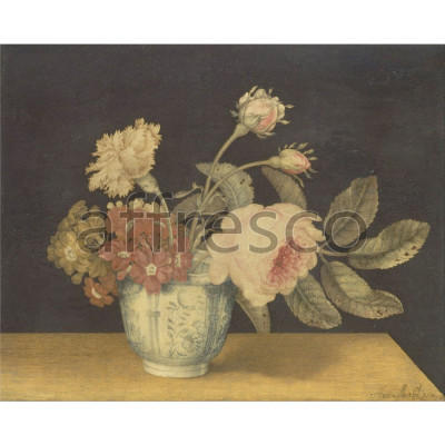 Фреска Affresco, Alexander Marshal Flowers in a Delft Jar