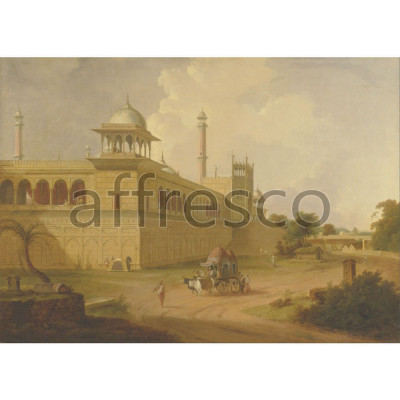 Фреска Affresco, Thomas Daniell Jami Masjid Delhi