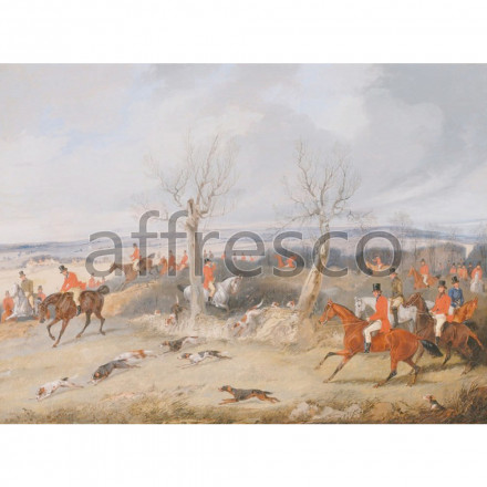 Фреска Affresco, Henry Thomas Alken Hunting Scene In Full Cry