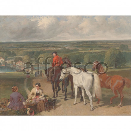 Фреска Affresco, John Frederick Herring Exercising the Royal Horses
