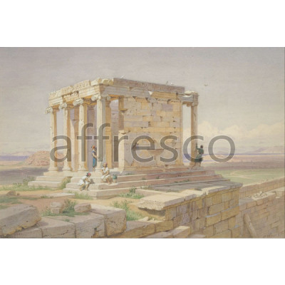 Фреска Affresco, Werner Carl Friedrich The Temple of Athena Nike View from the North East