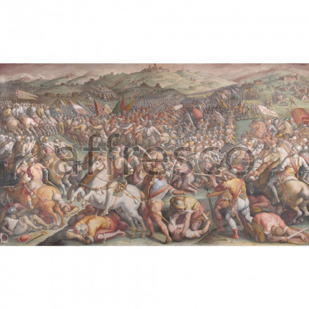 Фреска Affresco, Giorgio Vasari The battle of Marciano in Val di Chiana