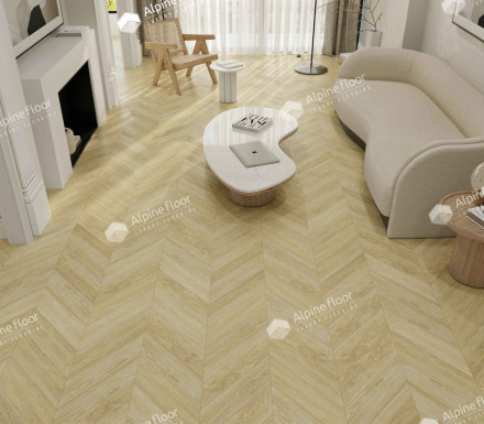 ПВХ-плитка Alpine Floor Chevron Alpine SPC «Дуб», ECO 18-2 MC