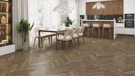 ПВХ-плитка Alpine Floor Chevron Alpine SPC «Дуб», ECO 18-4 MC