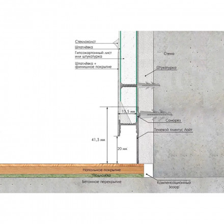 Теневой плинтус Laconistiq «Light»